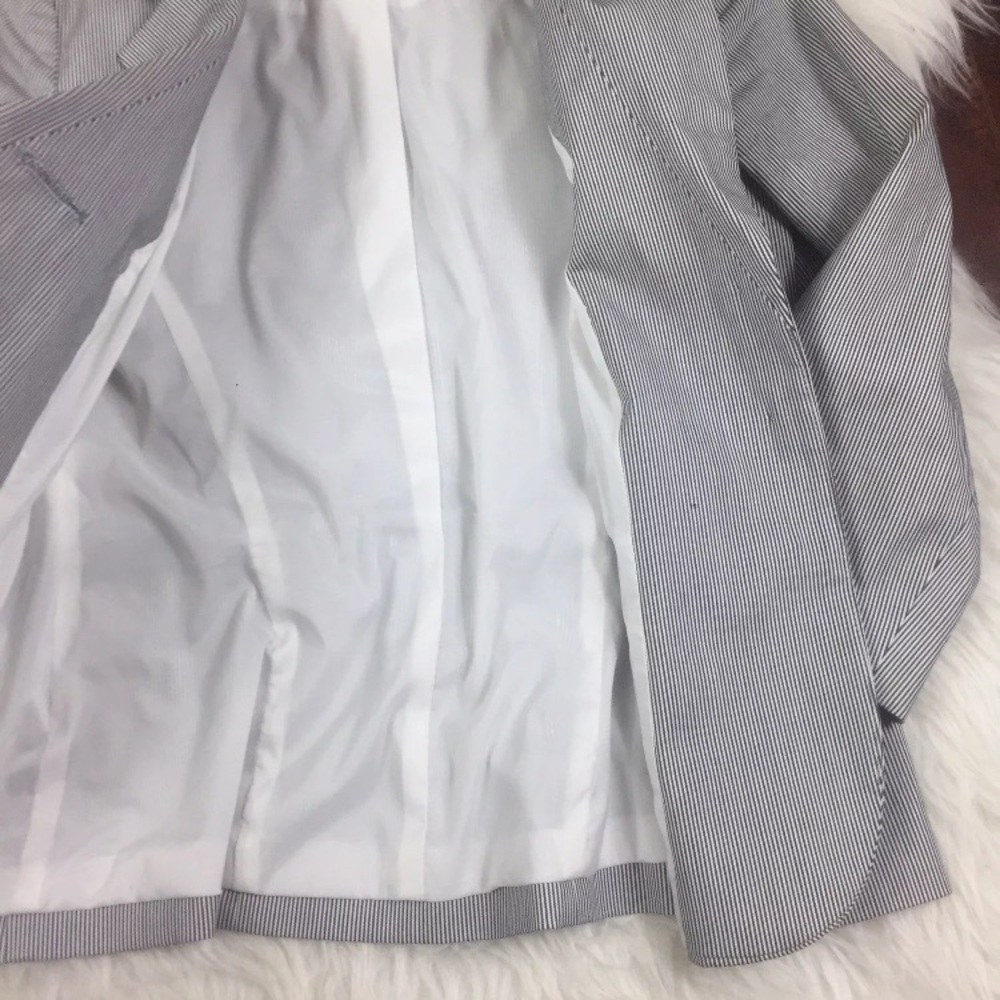Halogen Nordstrom Striped Pleated Blazer Jacket - Picture 5 of 8