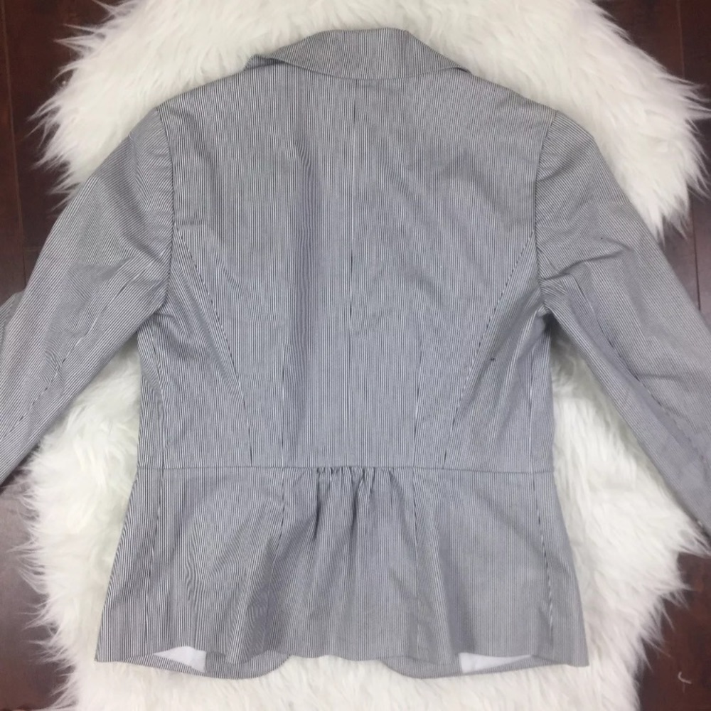 Halogen Nordstrom Striped Pleated Blazer Jacket - Picture 6 of 8