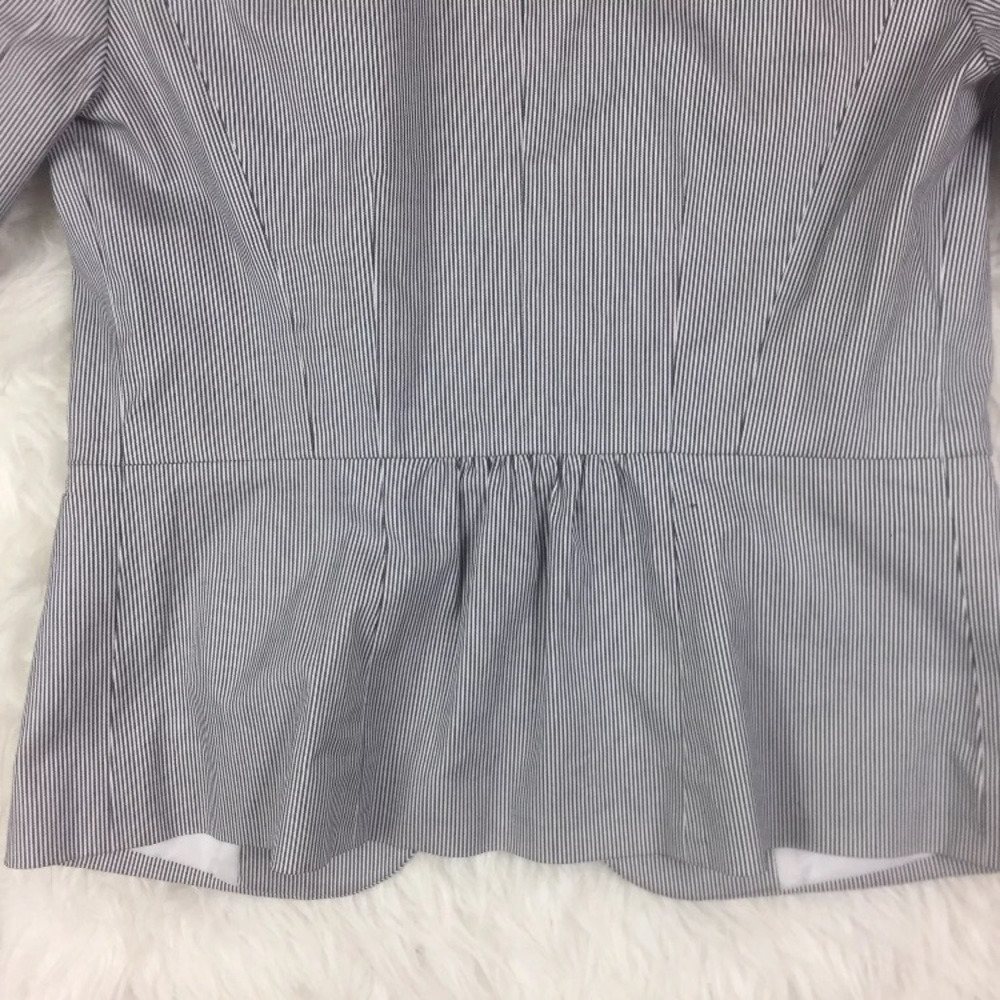 Halogen Nordstrom Striped Pleated Blazer Jacket - Picture 7 of 8