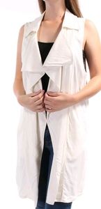 Women's Ivory Ruffled Sleeveless Vest Top