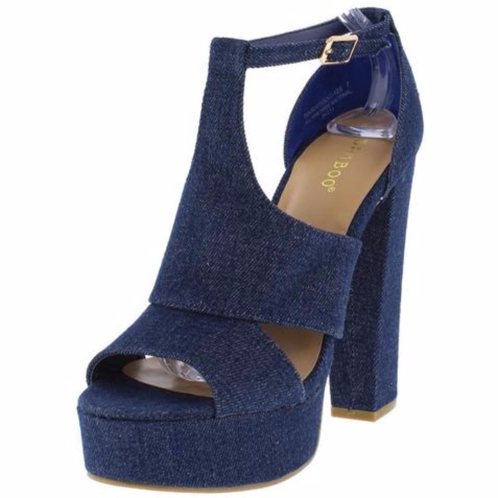tournament dark denim platform heel - Picture 2 of 3