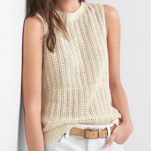 NWOT Gap Sleeveless Open Stitch Sweater(M)