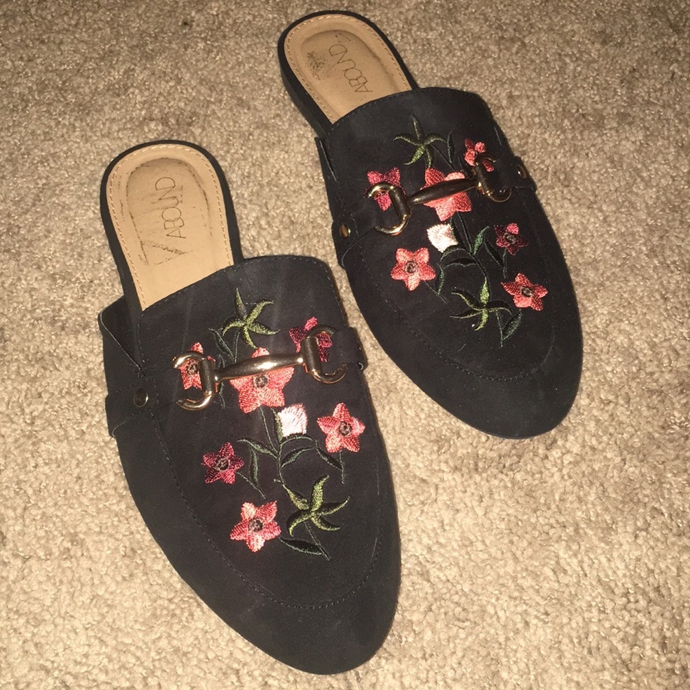 new abound floral slip on flats