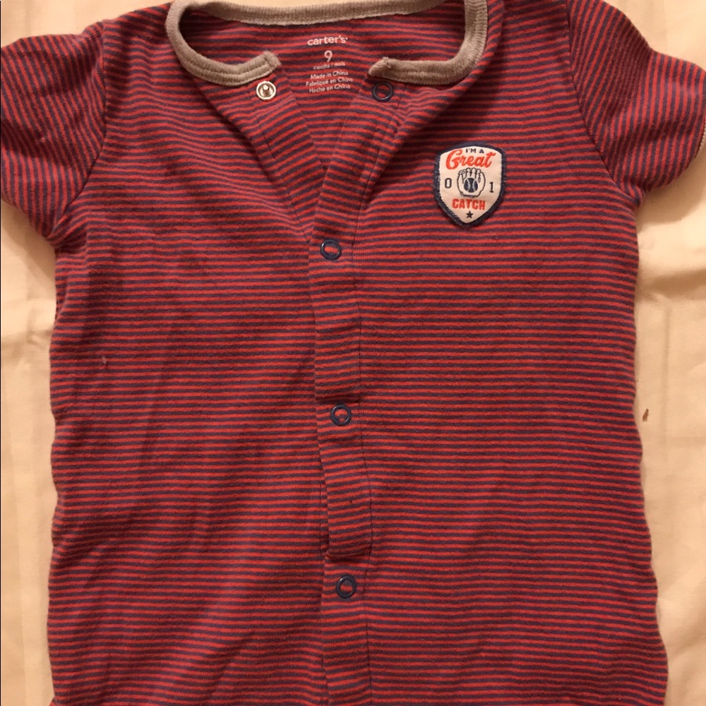 Gently Used Carter's One Piece Shorts Set, Size 9m