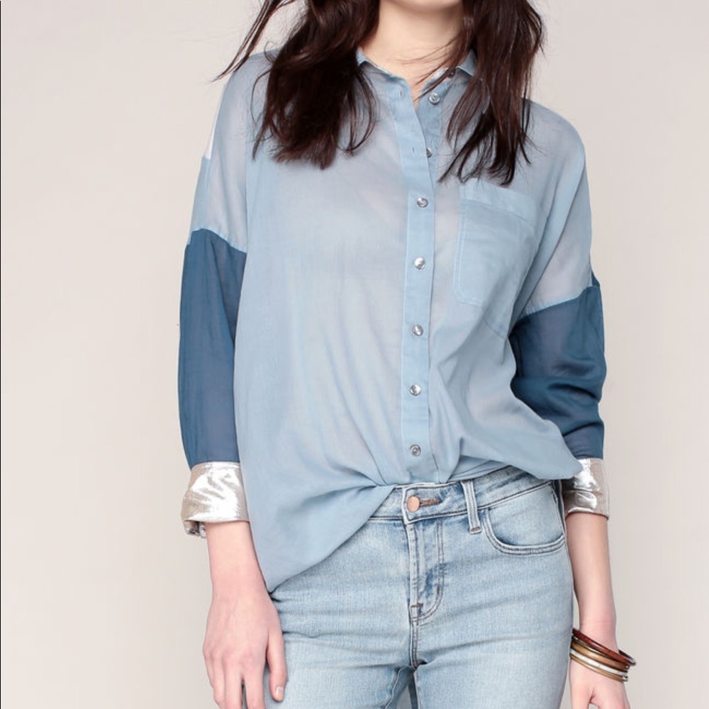Free People Rainbow Rays Shirt