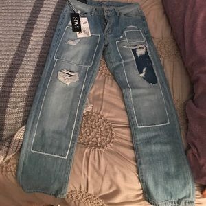 Siwy Destroyed Crop Straight Jeans