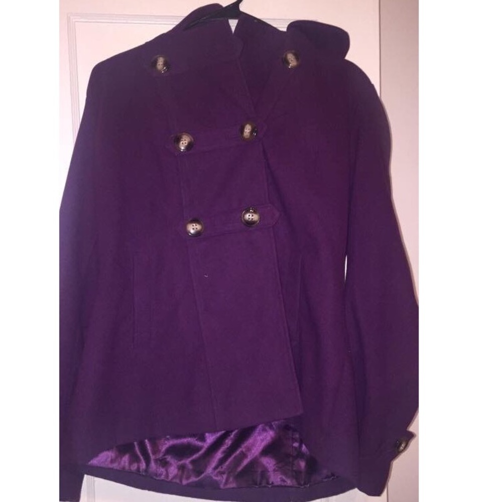 Macy's Hydraulic Purple Peacoat size Extra Large