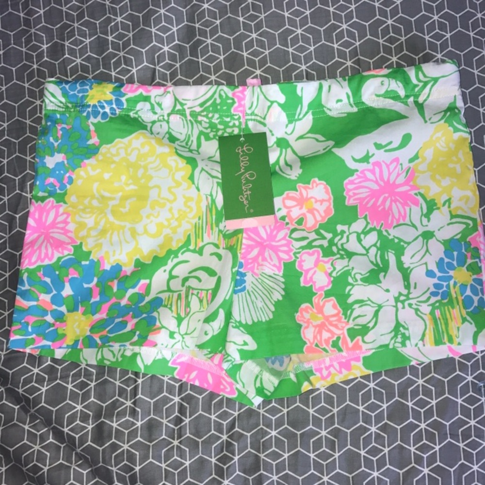 Lilly Pulitzer Girls Liza Shorts Hibiscus Stroll