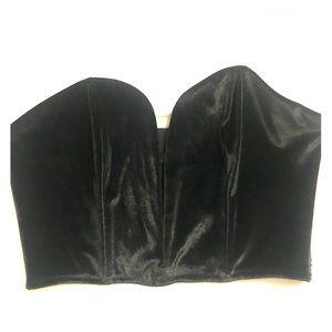 SOLD 🚫Victoria's Secret Black Velvet Mini Bustier