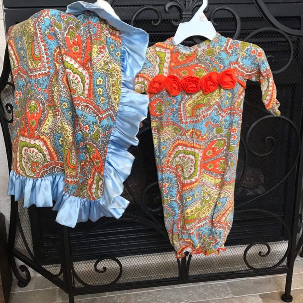 Infant gown and blanket