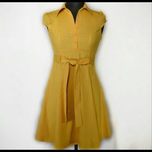 ⚡️FLASH SALE⚡️Yellow fit-&-flare mini-dress.