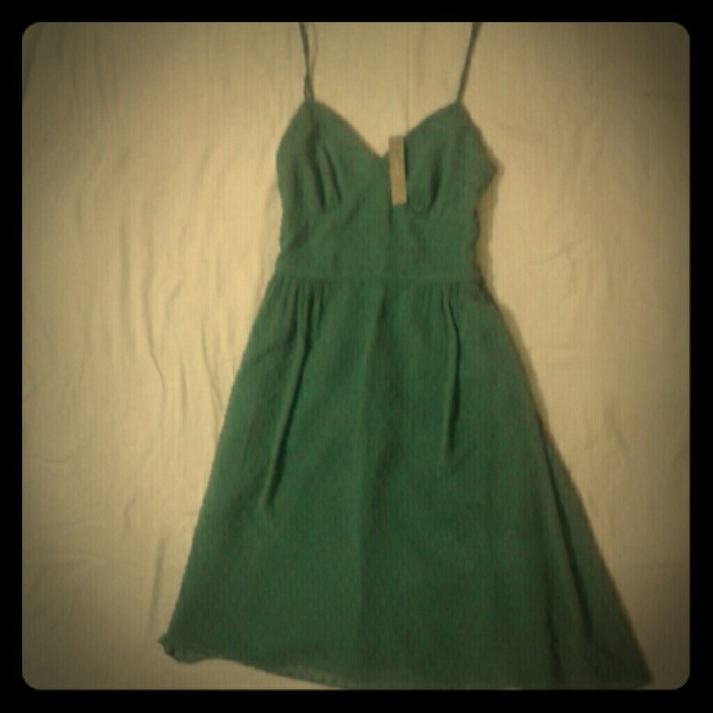 J. CREW dot chiffon dress