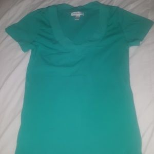 A teal tee shirt