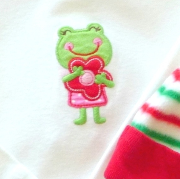 Christmas Unisex Red White Green Onesie Stripes Pants Beanie Hat - Picture 6 of 8