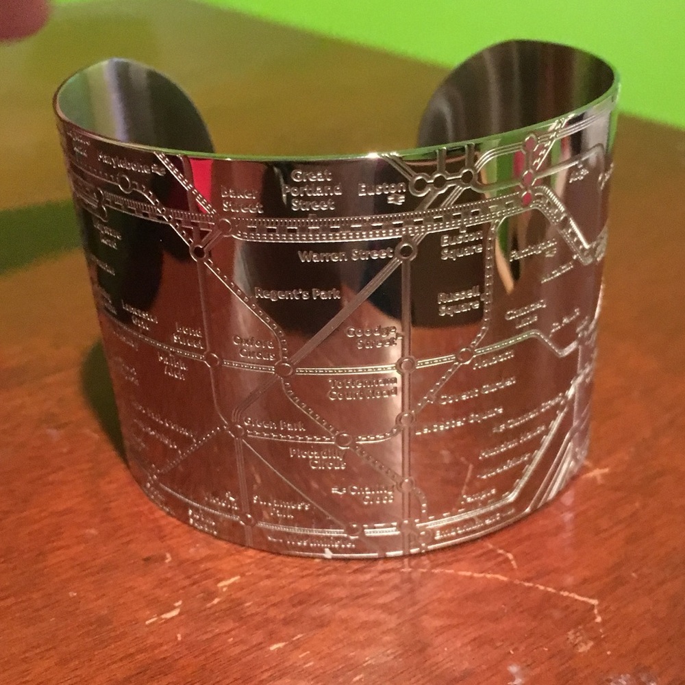 London Tube Cuff Map Bracelet