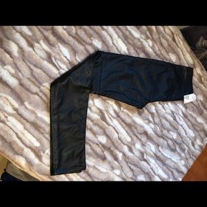 Faux leather high waisted leggings