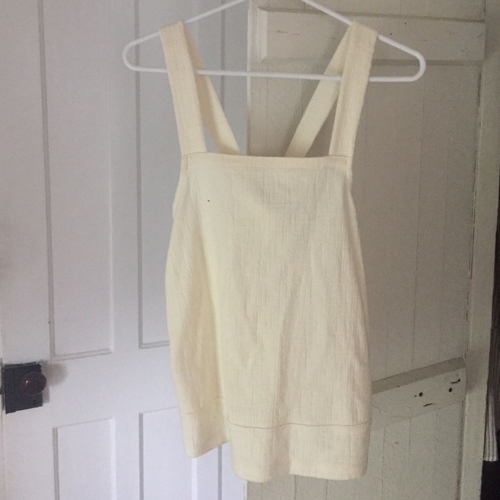 White cross cross tank top