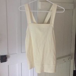White cross cross tank top