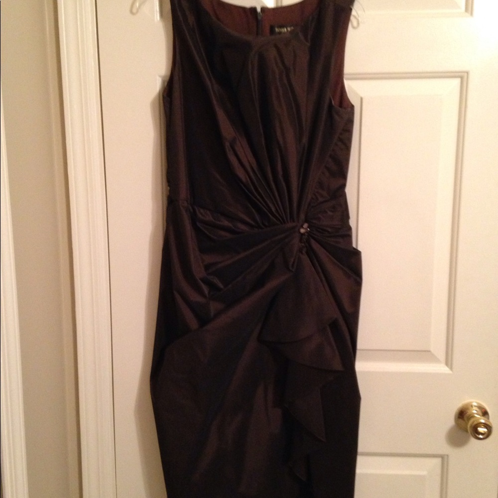 Tadashi Shoji chocolate brown dress