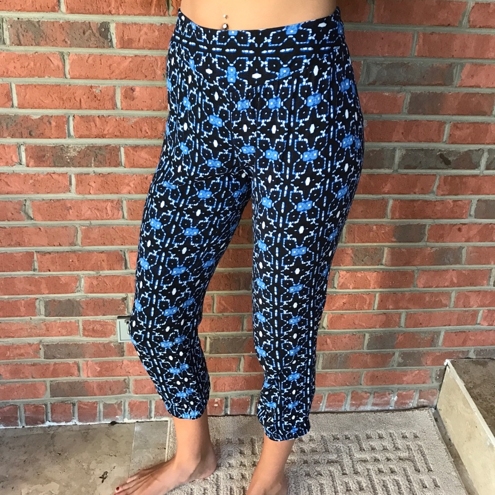 Blue printed pants