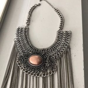 Necklace with rose gold pendant