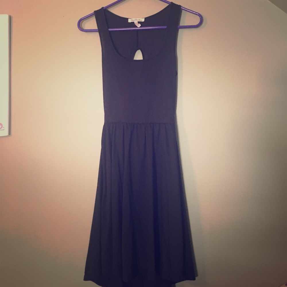 Black fit and flare dress