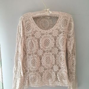 Solitaire Open Crochet Sweater -small