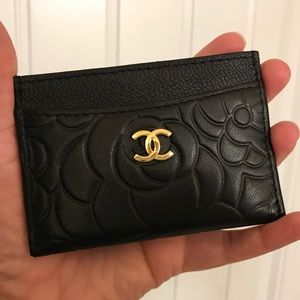 Camellia Card Holder Leather