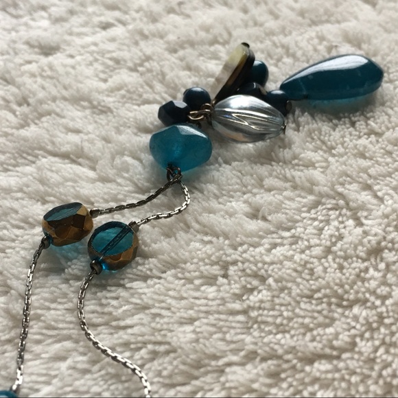 💦HP! Abalone & Aqua Teardrop Cluster Pendant - Picture 3 of 8