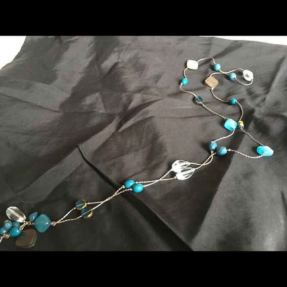 💦HP! Abalone & Aqua Teardrop Cluster Pendant - Picture 5 of 8