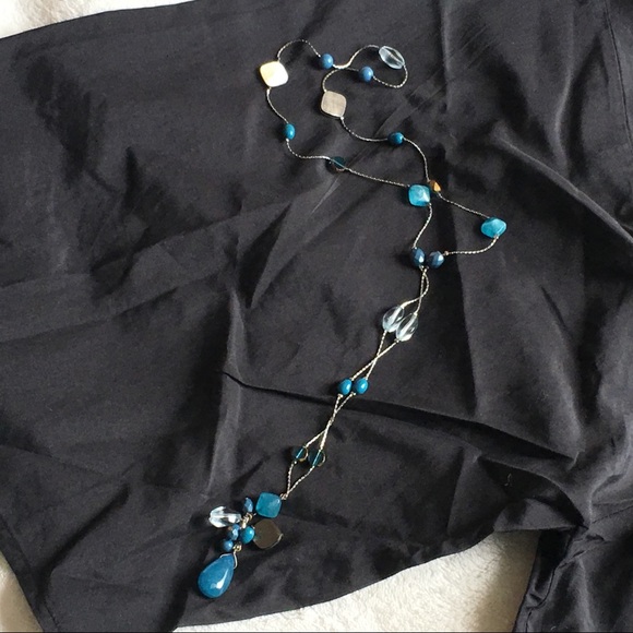 💦HP! Abalone & Aqua Teardrop Cluster Pendant - Picture 7 of 8