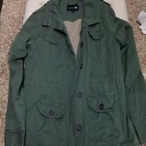 Army green utility jacket