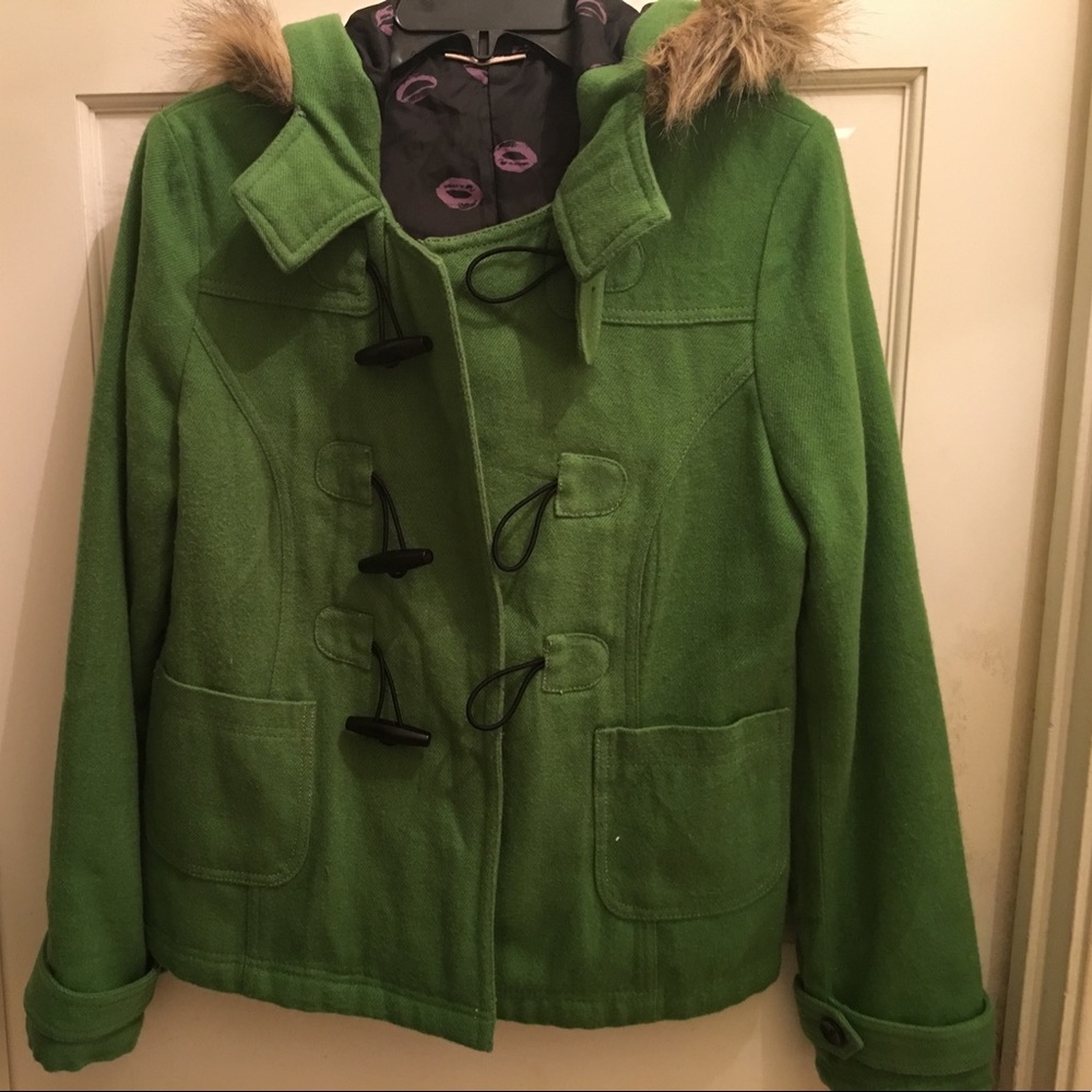 DKNY hooded coat