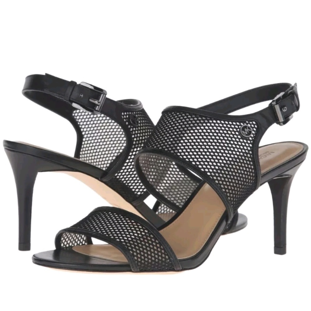 Michael Kors Leilah Sandal Mesh Black Size 9 EU 40