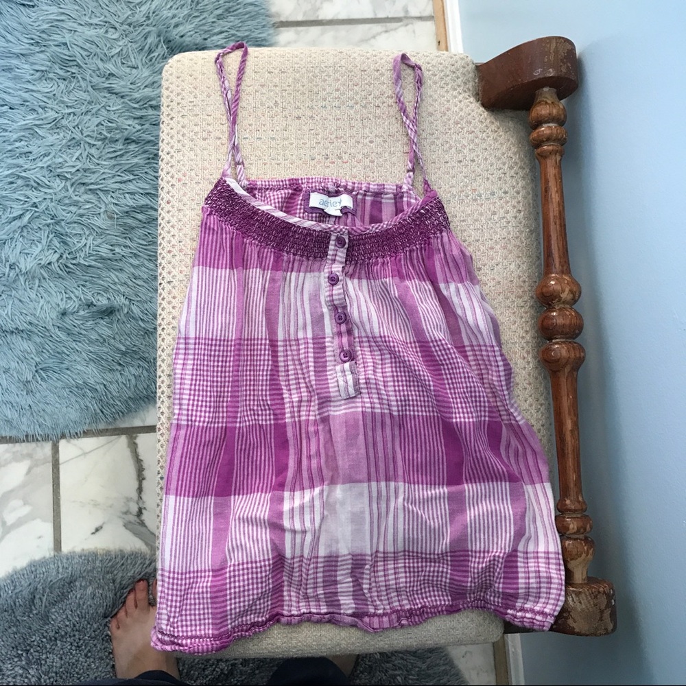 Purple plaid tank