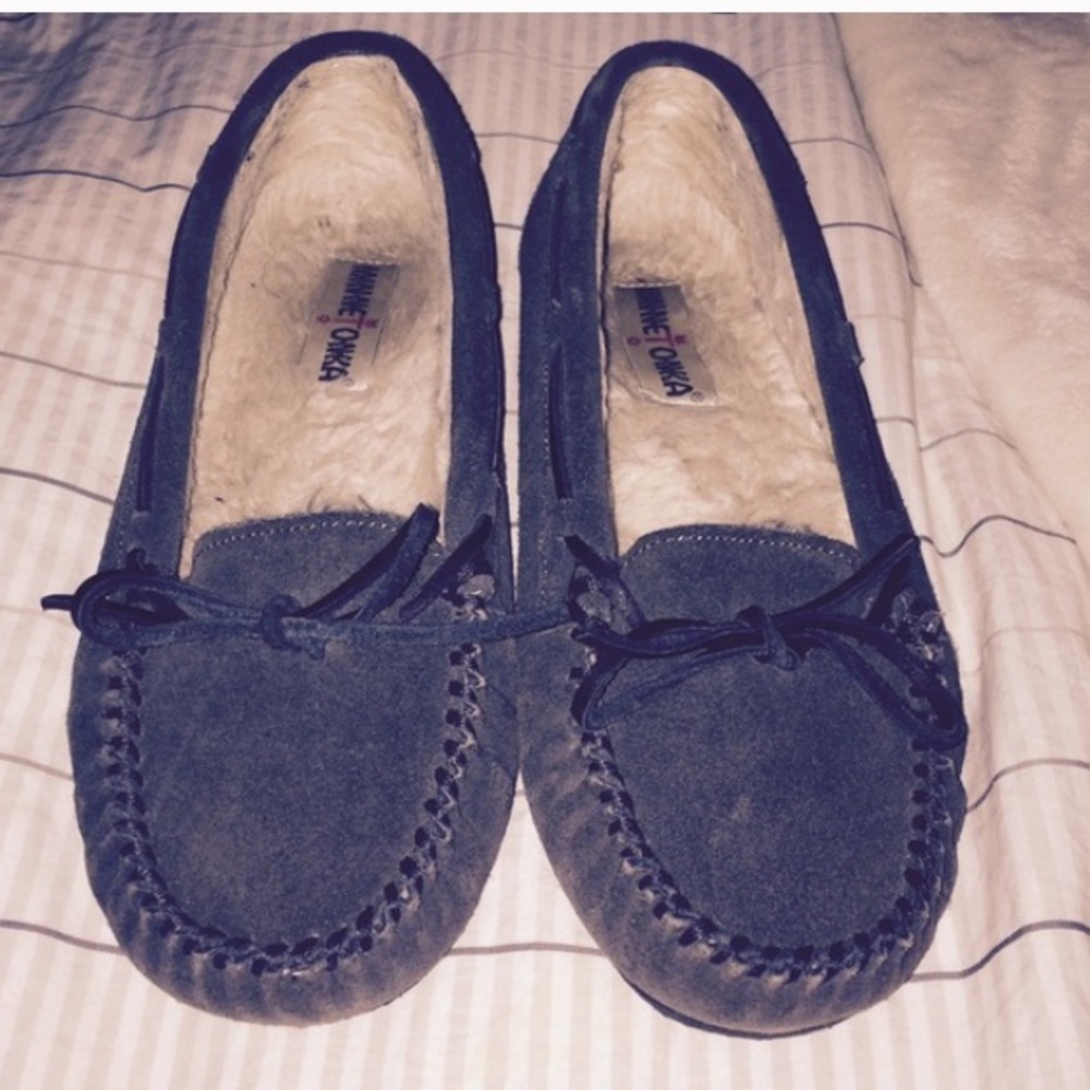 Grey moccasins