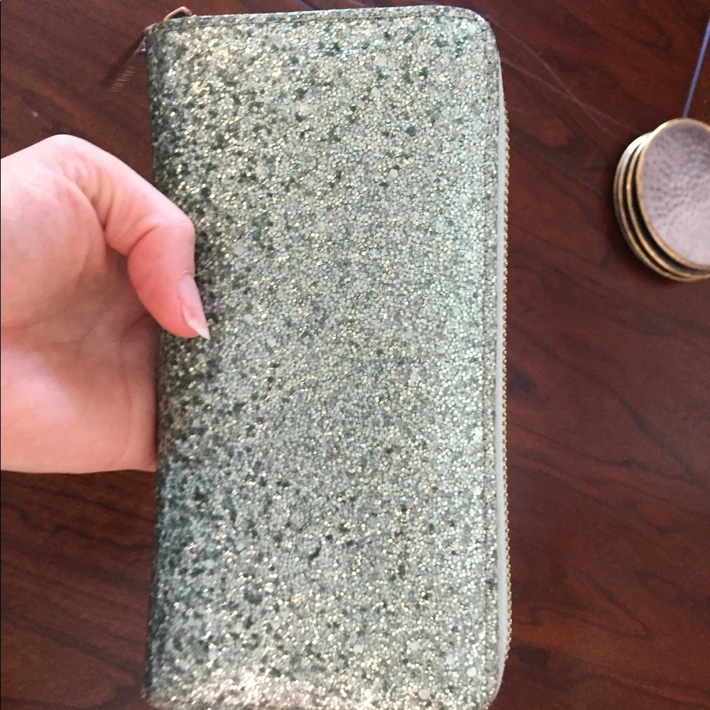 Shimmery aquamarine wallet