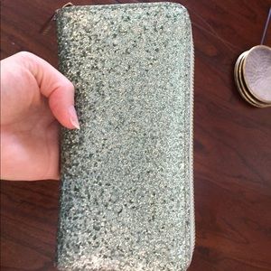 Shimmery aquamarine wallet