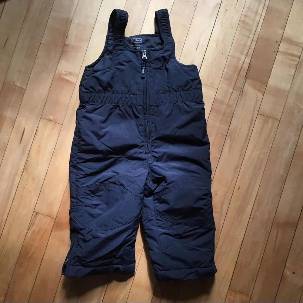 LL Bean thinsulate snow bibs 12-18M w/ grow cuffs