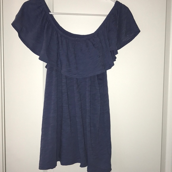 Old Navy off shoulder blue top - Picture 1 of 3