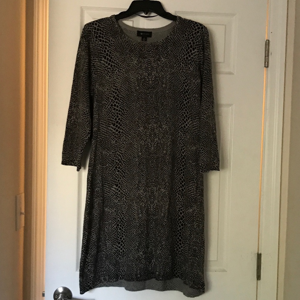 Black & Grey Sweater Dress