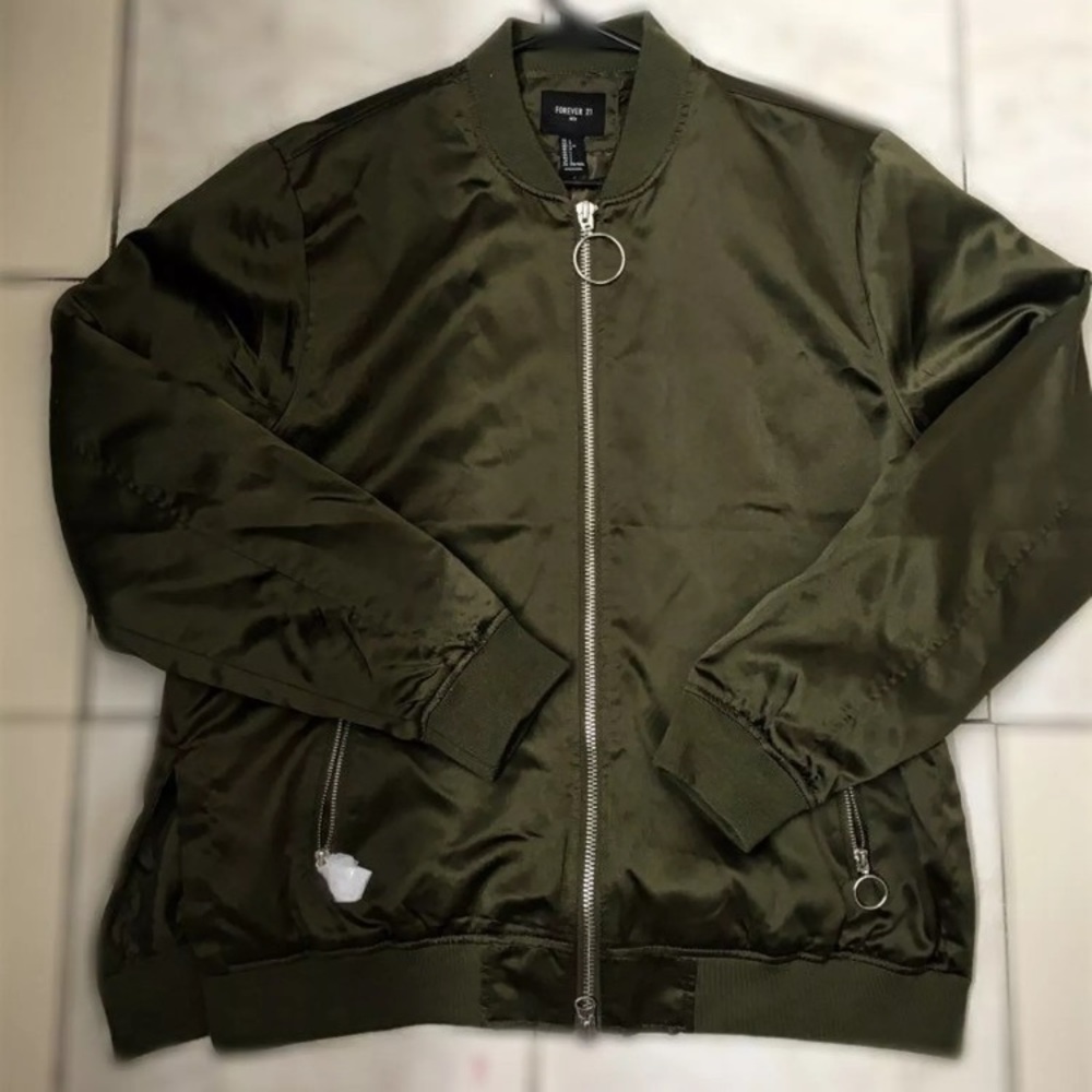 Olive Green Bomber Jacket/ Casual Jacket