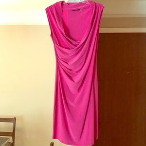 Tahari size 8 pink midi dress