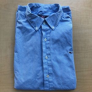 Vineyard Vines Whale Shirt Gingham XL button up