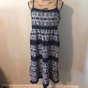 GUC. Navy Blue & White Bob Timberlake dress