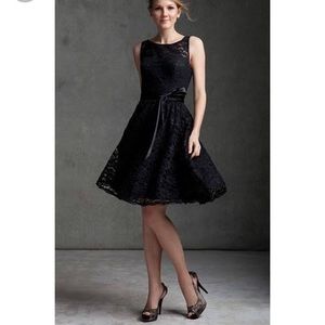 Mori Lee black lace cocktail/formal dress
