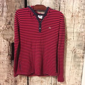 Lacoste thermal pull over with hood