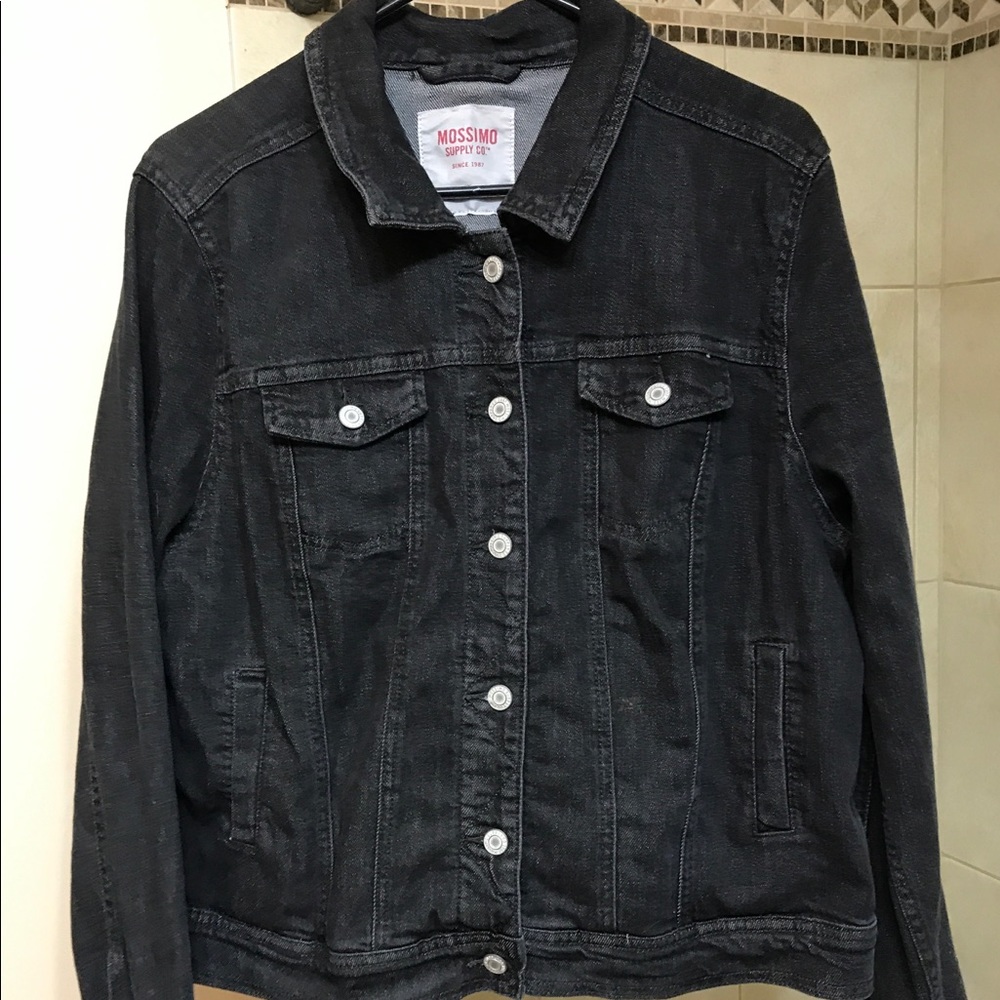 Black denim jean jacket