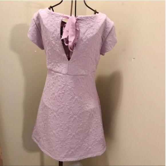 Urban Outfitters Lilac Damask Empire Mini Dress - Picture 6 of 6