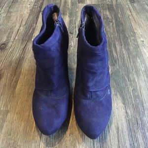 Purple Suede Booties | Sz 8